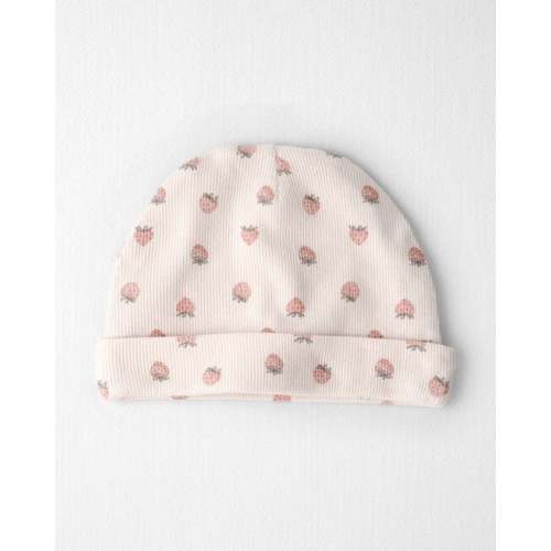 Baby Girl Organic Cotton Rib Cap in Strawberry  - Little Planet | Carter's