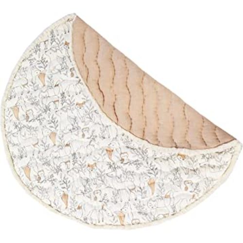 Crane Baby Activity Mat, Infant and Baby Quilted Playmat for Boys and Girls, Woodland Print, 40” x 40”