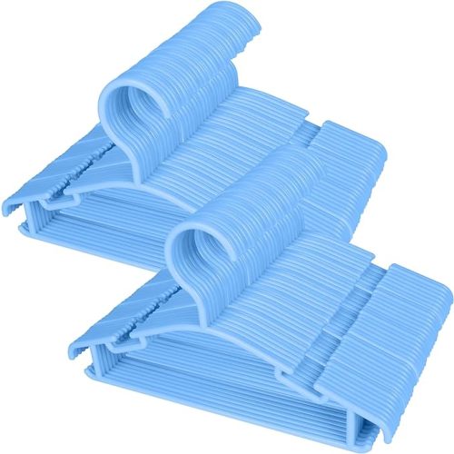 GoodtoU Blue Baby Hangers, 100 Pack Plastic Kids Clothes Hangers