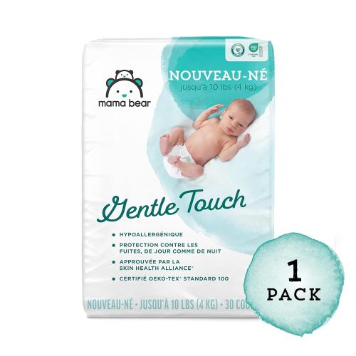 Amazon Brand - Mama Bear Gentle Touch Diapers, Size Newborn, 30 Count