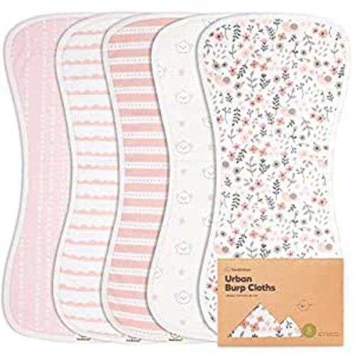 Amazon.com: 5-Pack Organic Burp Cloths for Baby Boys and Girls - Ultra Absorbent Burping Cloth, Burp Clothes, Newborn Towel - Milk Spit Up Rags - Burpy Cloth Bib for Unisex, Boy, Girl - Burp Cloths (Sweet Charm) : Baby
