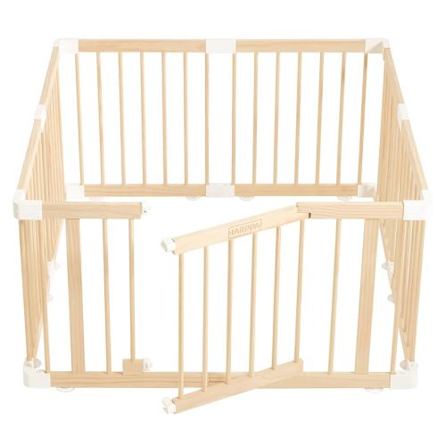 HARPPA Baby Gate Playpen Baby Fence for Babies and Toddlers Play Yards for Play Area (45.66x45.66x24 inches)