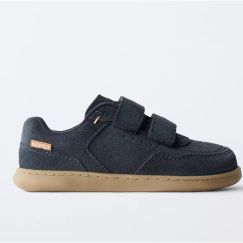 LEATHER STRAP BAREFOOT SNEAKER - Navy Blue | ZARA United States