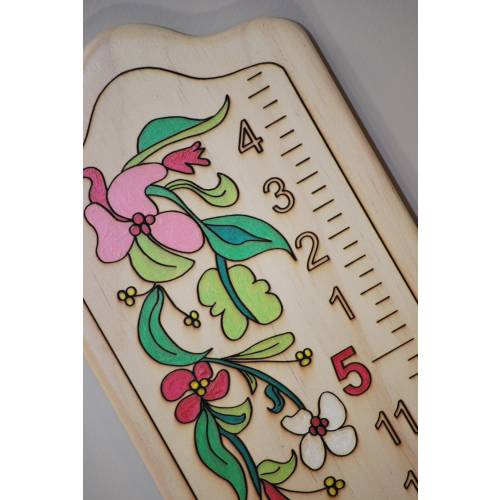 Wooden Grow Chart/Personalized Measuring Stick/Giant Ruler/Family Grow Chart/Baby Height Chart/Nursery Décor/Kid's Grow Chart/Wall Hung