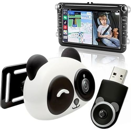 Baby Car Camera,Car Camera for Baby,Wireless CarPlay Adapter with 1080P, HD Night Vision, 150° Wide Angle, Real-Time Rear Seat Monitor, Easy Installation