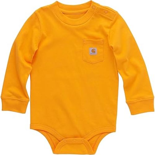 Carhartt Unisex Baby Long-Sleeve Pocket Bodysuit