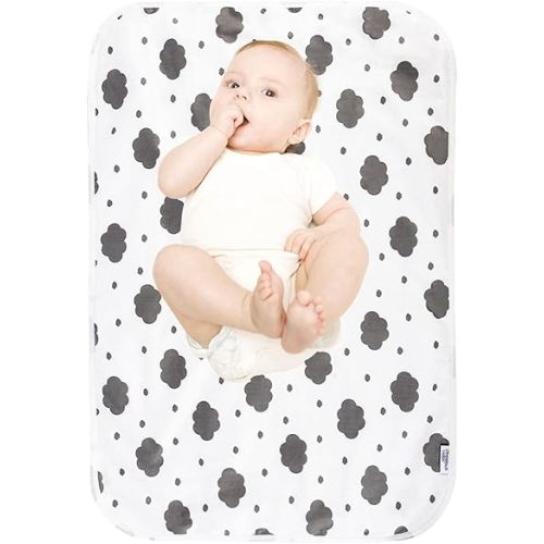 Baby Diaper Changing Pad, 21 5/8" x 31.5" Waterproof Changing Pad Liners - Reusable Soft and Absorbent Portable Changing Mat(Cloud1PCS)
