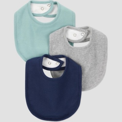 Carter's Just One You®️ Baby 3pk Bib - Navy Blue/Gray