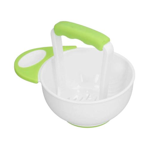 Food Mash Bowl Food Serving Bowl with Grinding Rod Non-Slip Food Mill Bowl Anti-Scalding Food Crusher for Kids Food well-liked