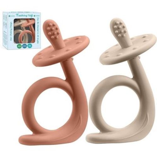 Baby Teething Toys, Silicone Baby Teether Baby Chew Toys Freezer Safe Bpa Free, Soothe Babies Gums Teething (rose Quartz/lite Green)