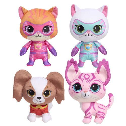 Disney Jr. SuperKitties Plush Collector Set, Toy for Fans, Girls, Kids, Ages 3 and up