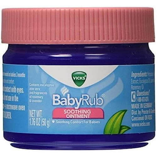 Vicks BabyRub Soothing Chest, Neck and Back Ointment 1.76 Ounce