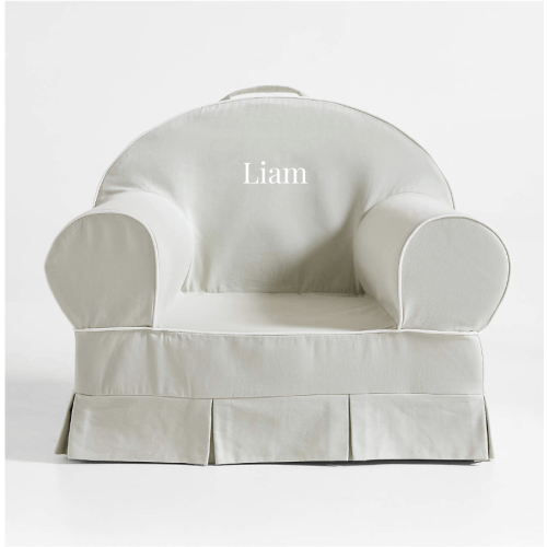 Personalized Green Large Kids Lounge Chair