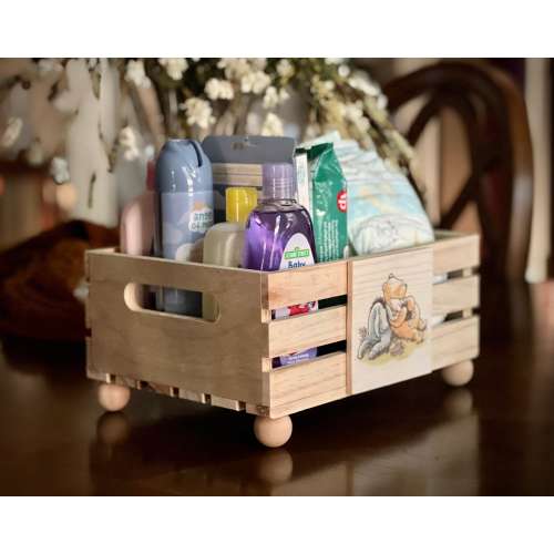 Winnie the Pooh Nursery Organizer - Baby Shower Centerpiece - Baby Shower Gift Basket - Vintage Winnie the Pooh - Diaper Organizer