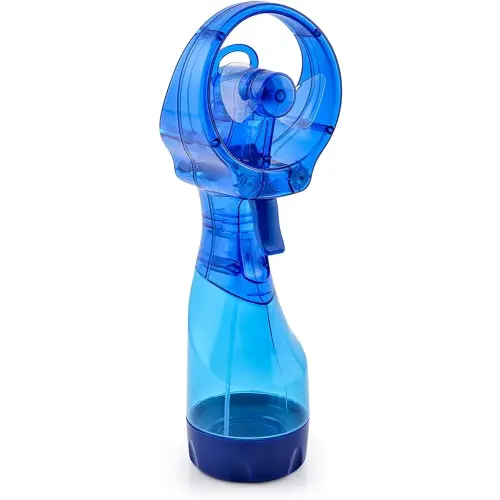 O2COOL Deluxe Handheld Battery Powered Water Misting Fan (Dark Blue)