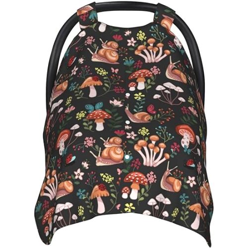 Mushroom Car Seat Cover for Baby in Winter Summer, Nursing Cover for Mom, Mushroom Baby Stuff