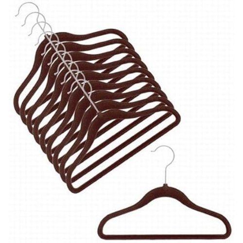 Only Hangers 12" Children's Chocolate Brown Slim-Line Hangers (Pack of 10)