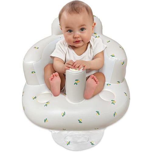 Inflatable Baby Seat for Babies 4-36 Months Inflatable Baby Chair Infant Back Support Sofa Newborn to Toddler Portable Baby Floor Seats for Sitting Up Baby Floor Seater