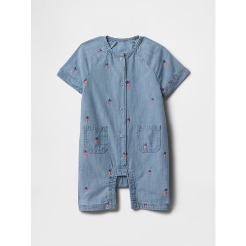 Baby Peter Rabbit™ Chambray Shorty One-Piece
