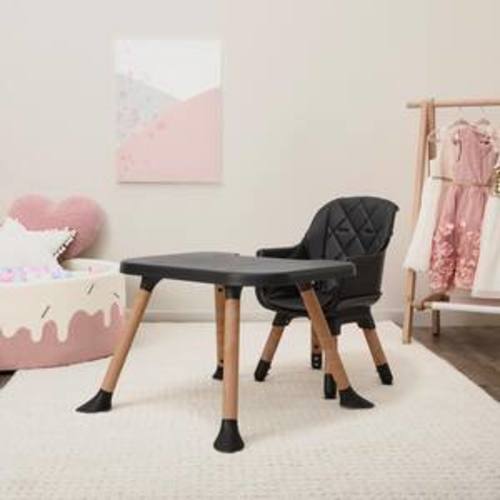 Luna Black 4 in. 1 convertible Highchair