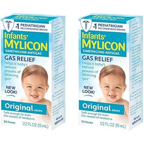 Mylicon Gas Relief Drops for Infants and Babies, Original Formula, 0.5 Fl Oz (Pack of 2)