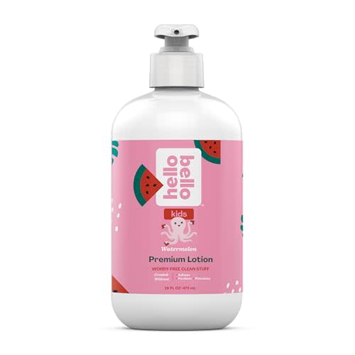 Hello Bello Kids Premium Lotion, Gentle Hypoallergenic Vegan Formula to Nourish and Moisturize, Watermelon Scented, 16 Fl Oz