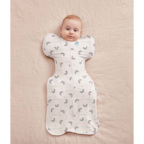 Swaddle Up™ 1.0 TOG Cotton White Rainbow Dream