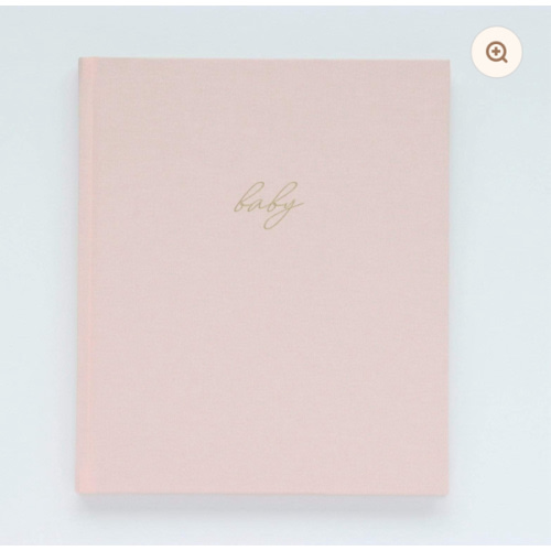 Linen Baby Book - Blush