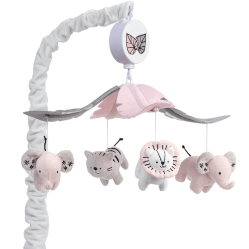 Happy Jungle Musical Baby Crib Mobile Safari Animals Soother Toy – Lambs & Ivy