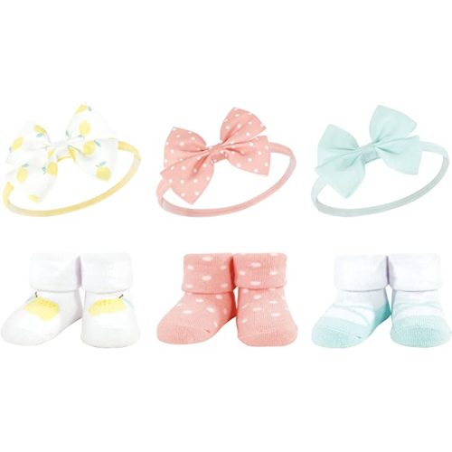 Hudson Baby Girl's Headband and Socks Giftset