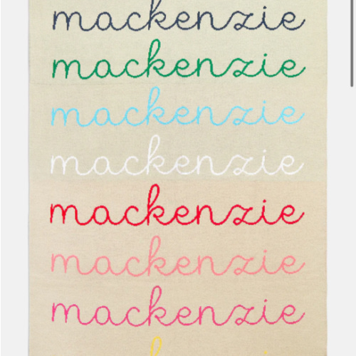 Ombre Name Custom Blanket - Beige/Multi
