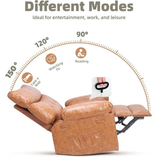 Oversized Rocker Swivel Recliner Chair, Lazy Sofa Chair for Living Room, Outdoor