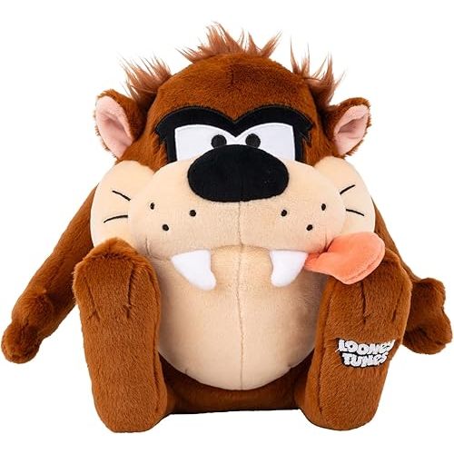 Jazwares Warner Bros. Discovery Looney Tunes, 8-Inch Taz Plush - Super-Soft and Huggable Plush Toy - Official Licensed Plush - for All Ages