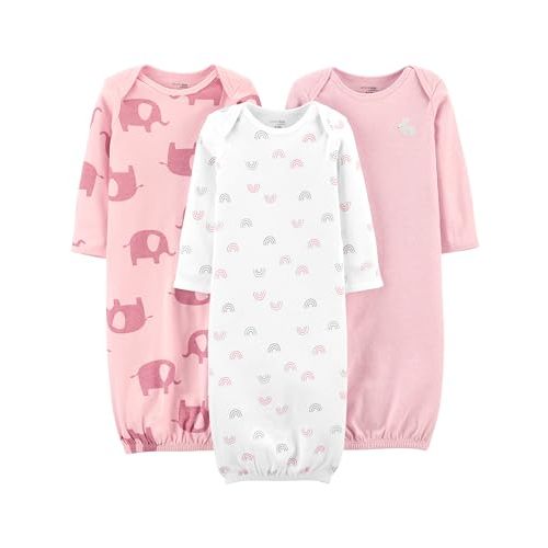 Simple Joys by Carter's Baby Girls' 3-Pack Cotton Sleeper Gown