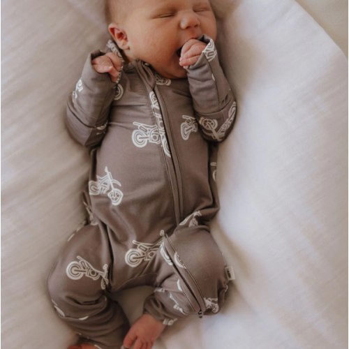 Bamboo Zip Pajamas | Black Checkerboard