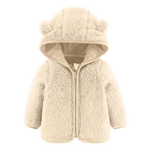 JIUKE Infant Baby Clothes Winter Fleece Zip up Hoodies Jacket Newborn Boys Girls Thick Warm Ear Outwear Coat