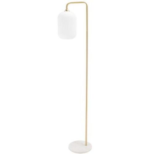 Santina 60" Floor Lamp - FLL7007 - Gold/White Marble - Safavieh