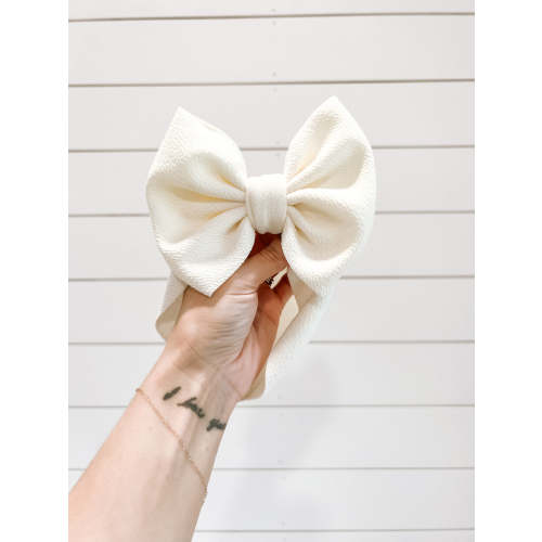 Cream Fancy Bullet Bow