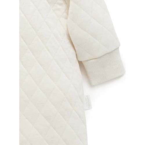 Quilted Hooded Coverall Wheat Melange - Purebaby | Maisonette