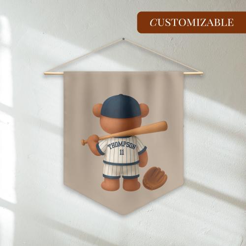 Custom Baseball Nursery Banner Wall Decor For Nursery Sports Theme Room Decoration Baby Shower Gift Idea Wall Art Playroom Display Banner