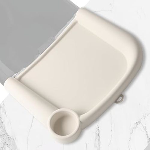 Silicone Baby Dining Tray Compatible with Ingle-sina Fast Table Chair Portable Baby Feeding Tray for Clip-On Fast Table Chair Ideal for Baby, Toddler Perfect for Meal, Restaurant - White