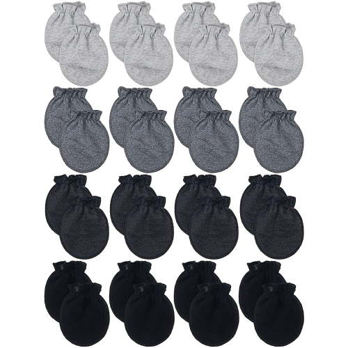 16 Pairs Newborn Baby Cotton Mittens No Scratch Gloves Unisex Newborn Mittens for baby Boys Girls 0-6 Months