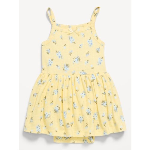 Printed Pointelle-Knit Bodysuit Dress for Baby