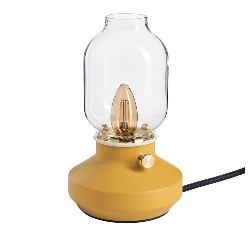 TÄRNABY Table lamp - dimmable dark yellow 10 "