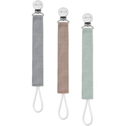Ali+Oli Pacifier Clips, 10" x 1", 3pk - Forest