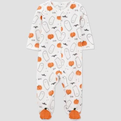 Carter's Just One You® Baby Halloween Pumpkins/Ghosts Sleep N' Play - White 9M