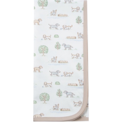 Little Me Puppy Park Cotton Blanket, Ivory