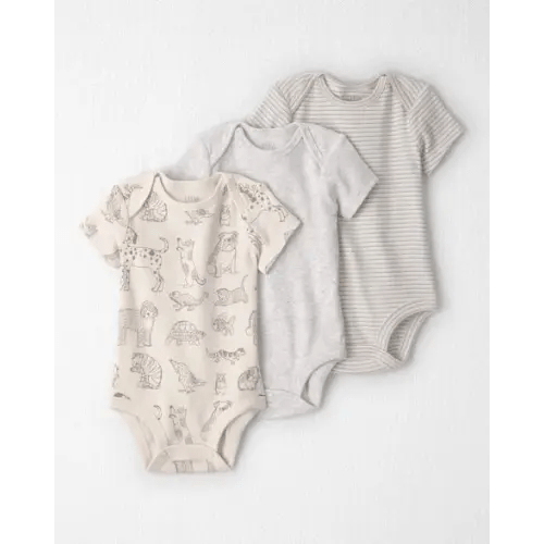 Baby 3-Pack Organic Cotton Bodysuits | Carter's