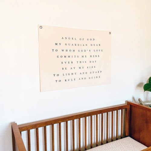 Guardian Angel Prayer Wall Hanging, Angel of God Prayer, Catholic Nursery Decor, Catholic Kids Room, Catholic Baby Gift, Christian Nursery