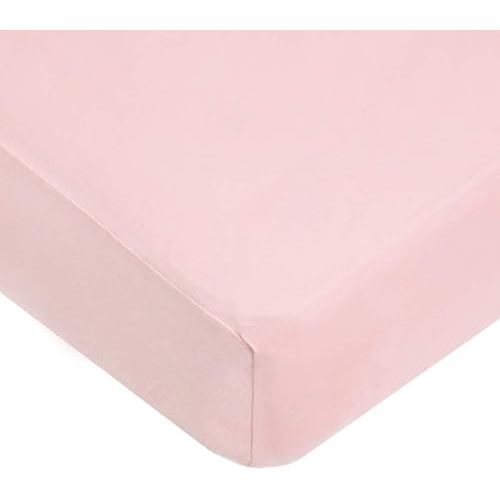 American Baby Company Fitted Crib Sheet 28" x 52", Soft Breathable Neutral 100% Cotton Jersey Sheet, Baby Pink, for Boys and Girls, Fits Crib and Toddler Bed mattresses